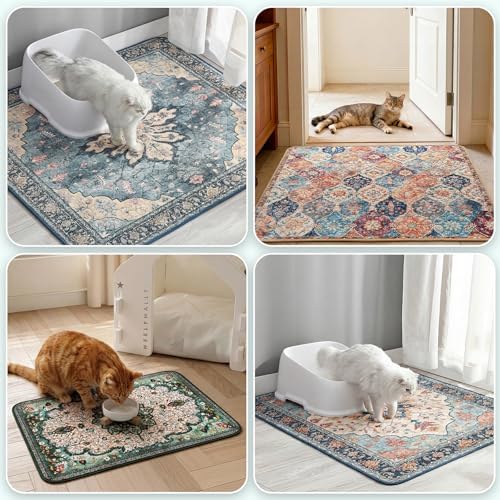 Hompet Cat Litter Mat 2 Pack, 36x60 Large Machine Washable Trapping Mats - Image 4
