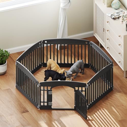 DUMOS Plastic Dog Playpen, 24 Inch 6 Panels Small Pet Fence Play Pen - Image 2