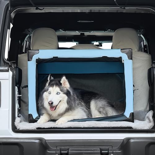 JOYTUTUS Collapsible Dog Crate, 32 Inch Portable Pet Crate by JoyTutus