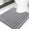Smiry Bathroom Toilet Rugs U Shaped 20X20, Chenille Bath mats by Smiry
