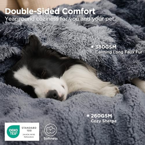 Bedsure Waterproof Dog Blanket for Small Dogs Cats Fluffy Faux Fur - Image 2