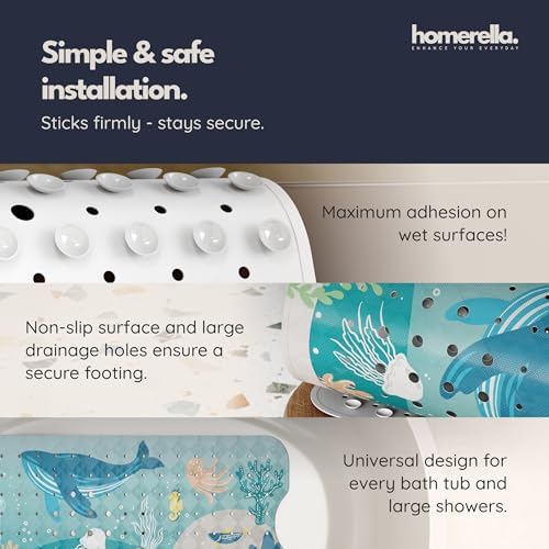homerella Bathtub Mat Non Slip Kids 28x16 Baby Bath Mat Non Slip Anti Mold - Image 4