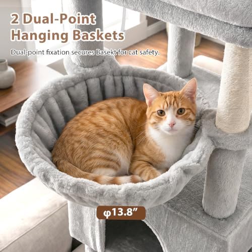 Gitelsnour Cat Tree, 78.7'' Tall Tower - Image 4