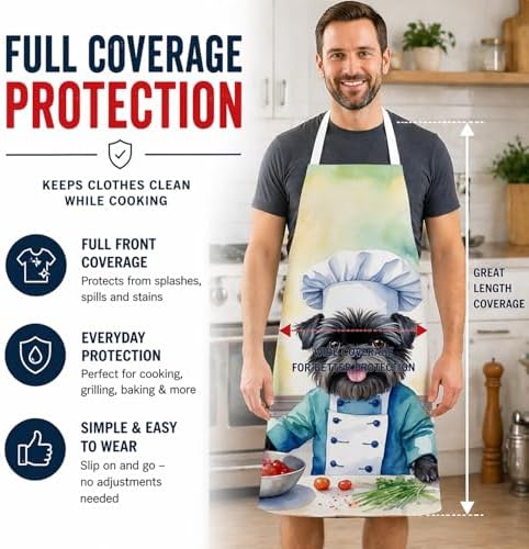 Caroline's Treasures Affenpinscher The Chef Apron Cooking Kitchen Server Baking - Image 3