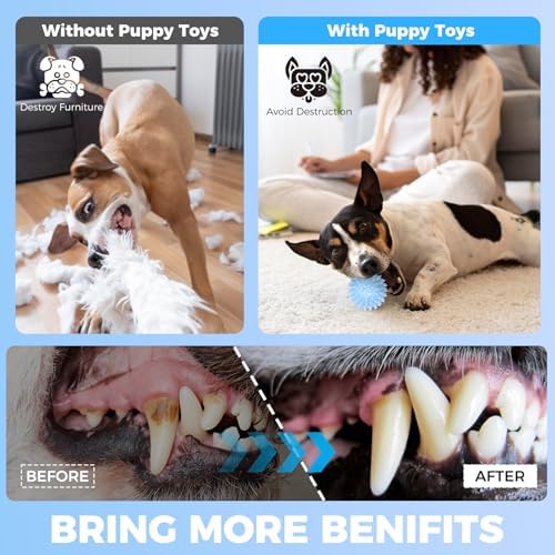 Puppy Toys, 9 Pack Dog Chew Toys, Teething Toys - Image 4