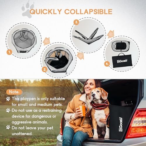 Goozii Pet Cat Playpen for Indoor Cats Enclosed, Puppy Dog Play Pen for Outdoor - Image 6