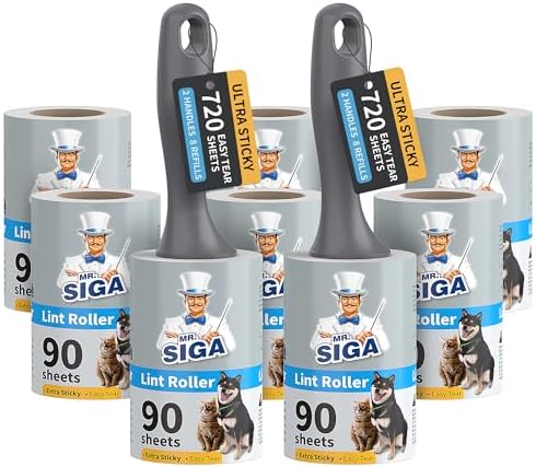 MR.SIGA Extra Sticky Lint Roller Pet Hair Remover by MRSIGA