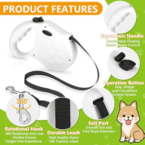 Retractable Dog Leash, 16ft Dog Walking Leash - Image 3