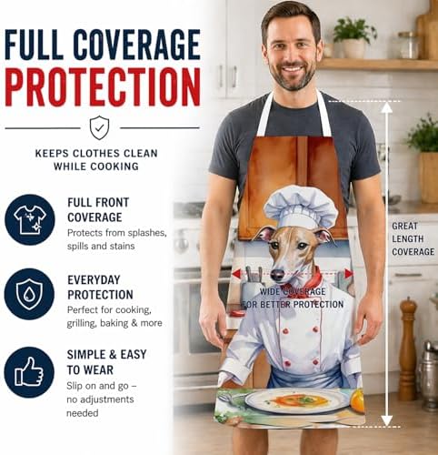 Caroline's Treasures Whippet The Chef Apron Cooking Kitchen Server Baking - Image 3