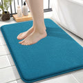 OLANLY Memory Foam Small Bathroom Rugs 24x16, Absorbent Mat, Peacock Blue by OLANLY