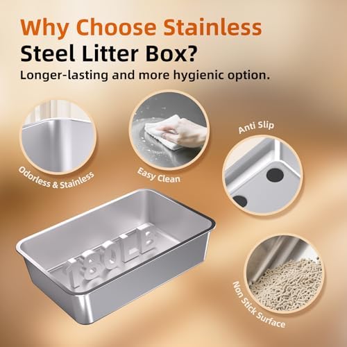 Top Entry XL Stainless Steel Litter Box - Image 6