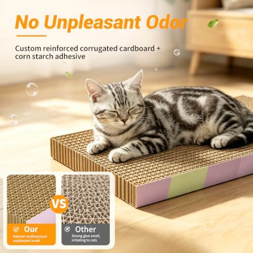 5-Pack Reversible Cat Scratcher Pad, Durable Scratching Board - Image 4