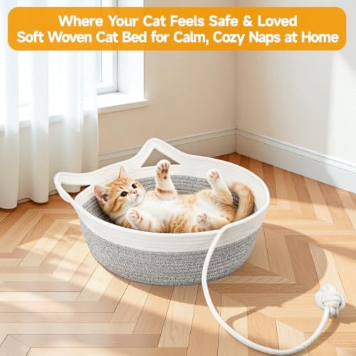 Cat Bed, Cotton Rope Instinct Basket - Image 6