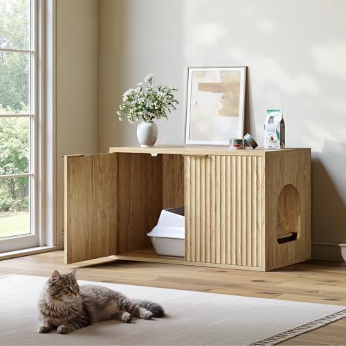 Evermagin 31.5" Cat Litter Box Enclosure Furniture - Image 6