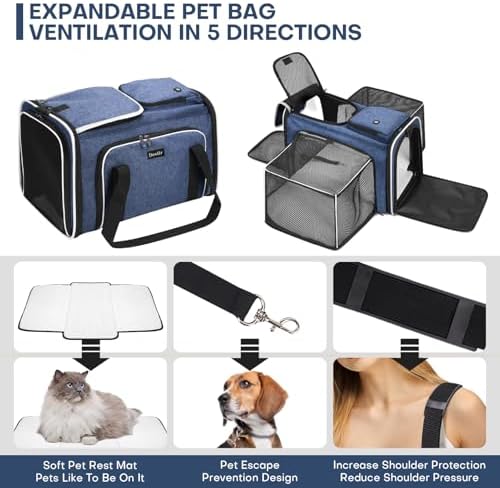 Pet Carrier, Large Soft Sided Expandable Travel Carrier - Image 7