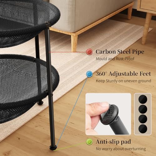 JUNSPOW Double Cat Bed Black, Breathable - Image 3