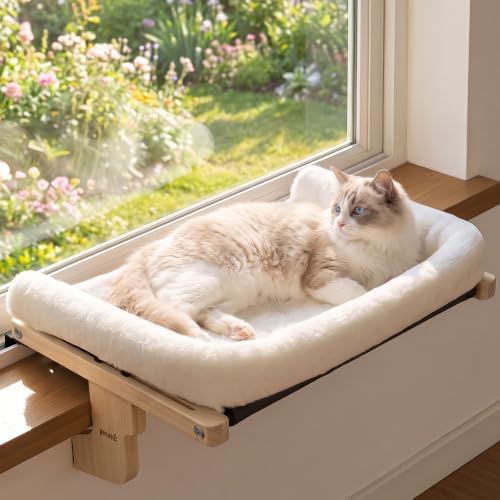 Pecute Cat Windowsill Perch, Cloud-Soft Cat Bed by pecute