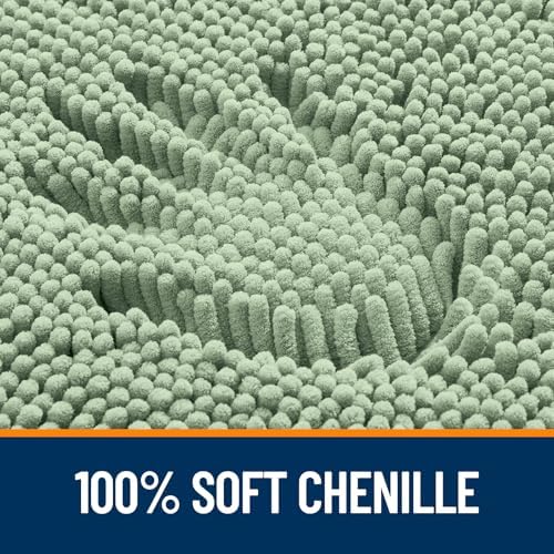 OLANLY Bathroom Runner Rugs 40x24, Extra Soft Absorbent Chenille Bath Rugs - Image 3