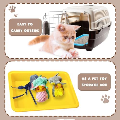 3 Pcs Kitten Litter Box, 9.6"*7.2''*0.9'' Plastic Portable Small Litter Pan Low - Image 5