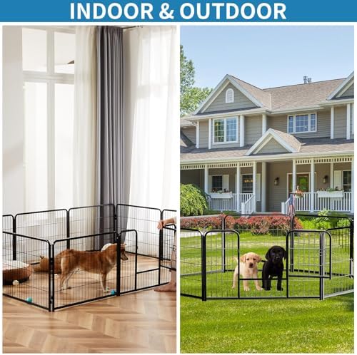 NEWBULIG Dog Playpen Indoor 32 Inch 8 Panels, Metal Outdoor Dog Fence Pen - Image 5
