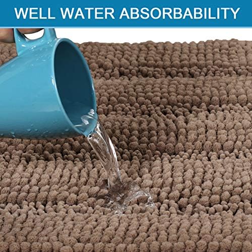 H.VERSAILTEX Bath Rugs for Bathroom Non Slip Bath Mats Extra Thick Chenille - Image 5
