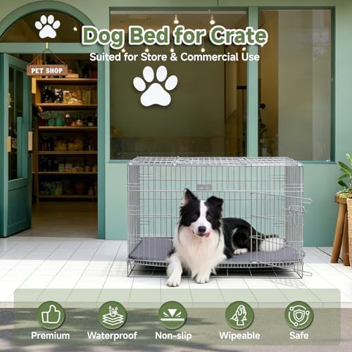Outdoor Small Dog Crate Pad Bed, Reversible Waterproof Wipeable Mat - Image 5