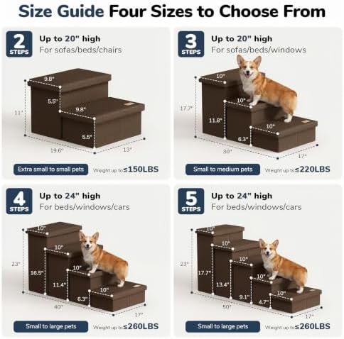 3-Step Wide Dog Stairs 18" H - Image 5