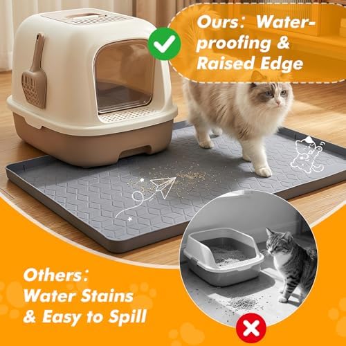 Cat Litter Mats for Floor, Highly Effective Litter Trapping Mat for Scatter - Image 5
