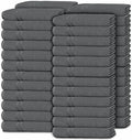 White Classic Wealuxe Dark Gray Washcloths 48 Pack by WhiteClassic