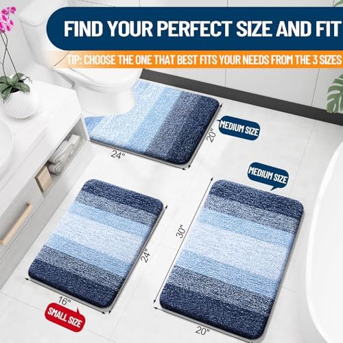 OLANLY Bathroom Runner Rugs Mat 44x20, Extra Soft Absorbent Microfiber Bath Rugs - Image 2
