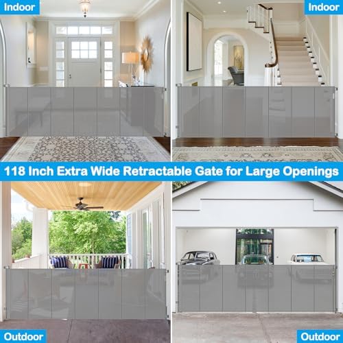 Reinforced 42" Extra Tall X 159" Extra Wide Baby Gate Retractable Baby Gates - Image 5