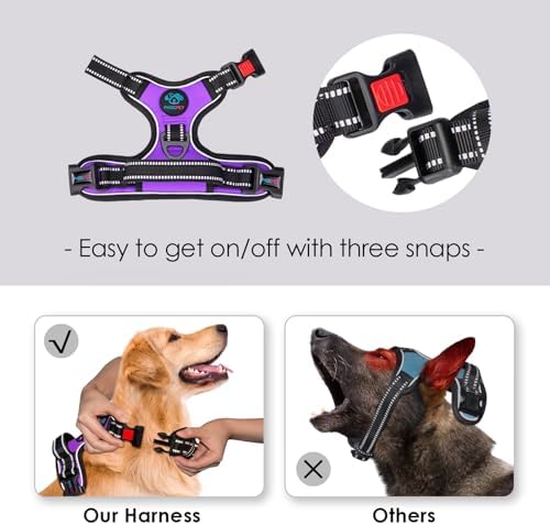 PHOEPET No Pull Dog Harness Medium Reflective Front Clip Vest - Image 3