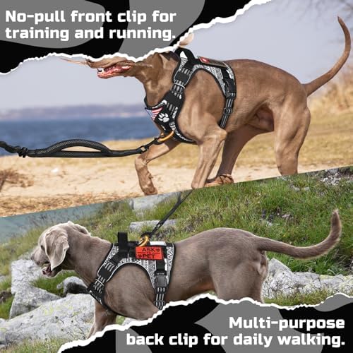 rabbitgoo Tactical Dog Harness for Large, No Pull Military Service Vest - Image 6