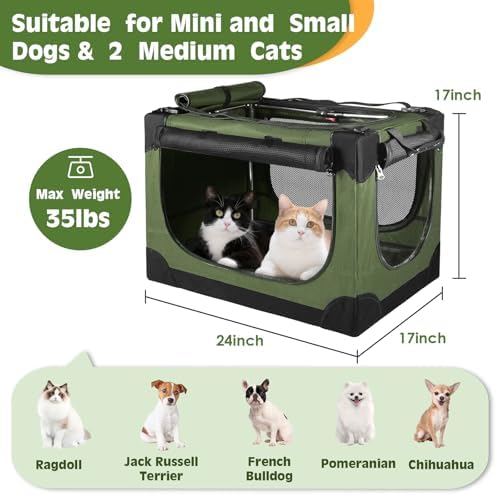 24" Small Dog Crate, Portable Crate - Image 5