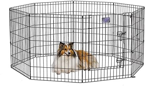 MidWest 30-Inch Exercise Pen, Single Door, 16 Sq Ft Play Area by MidWestHomesForPets