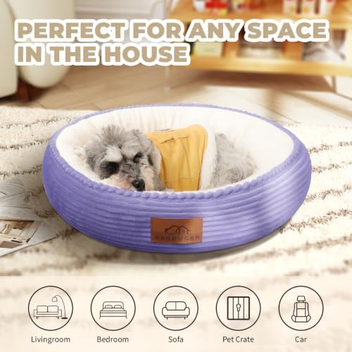 Zerbuger 23in Violet Round Dog Bed Sofa - Image 6