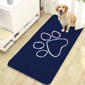 OLANLY Dog Door Mat for Muddy Paws 47x24, Paw Print Design Chenille Mud Mat by OLANLY