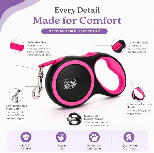 Retractable Dog Leash, 44 LBS /16FT Long, Small & Medium Dogs - Image 6