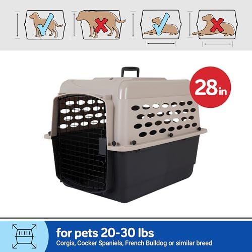 Petmate Vari Dog Kennel, Portable Pet Carrier, Taupe and Black - Image 6