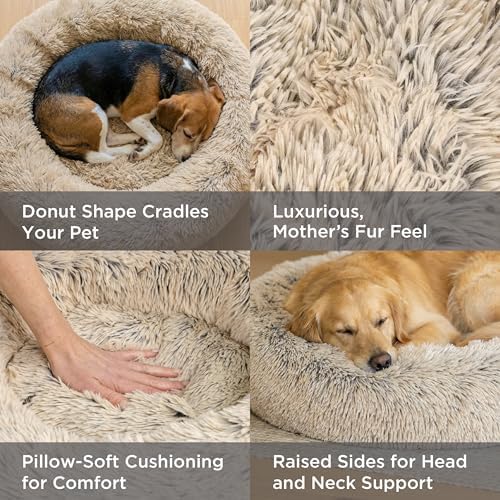 Best Friends by Sheri Original Calming Donut Dog Bed, Cotton Candy - Image 3