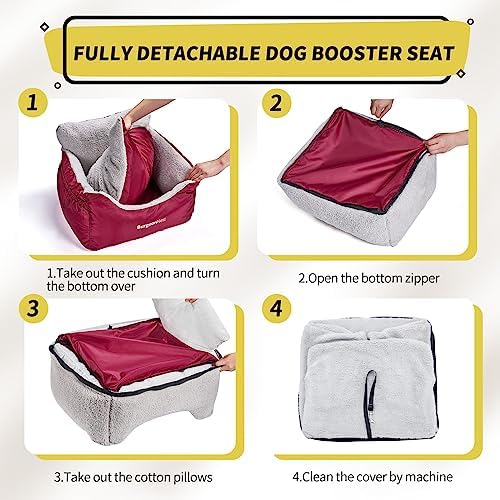 BurgeonNest Dog Car Seat for Small Dogs & Cats Under 25 lbs - Image 4