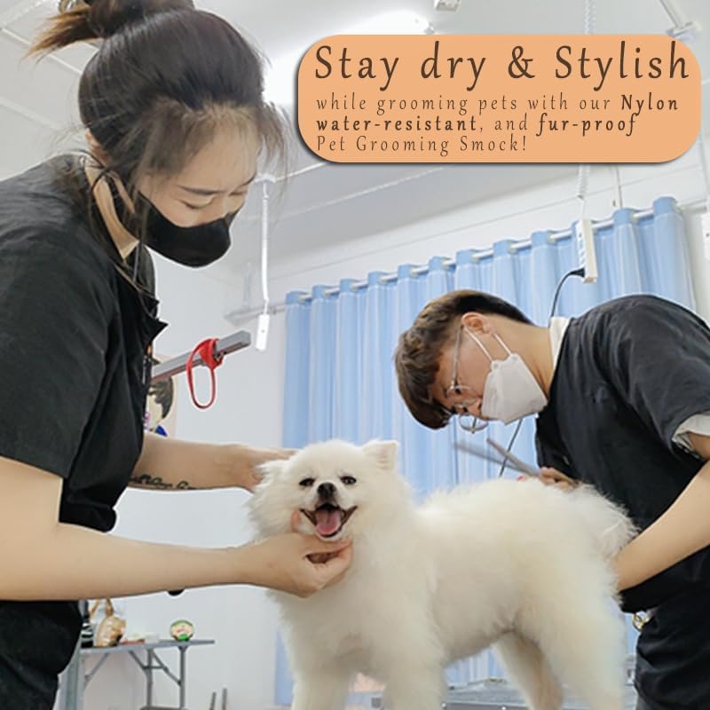 Dog Grooming Smock Water Resistant Hair Proof Unisex - Image 2