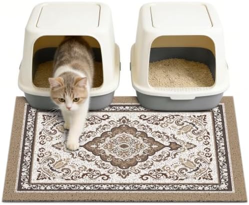 Unicorn Catcher 33"x22" Cat Litter Mat Non-Slip Washable Litter Box Mat by UnicornCatcher