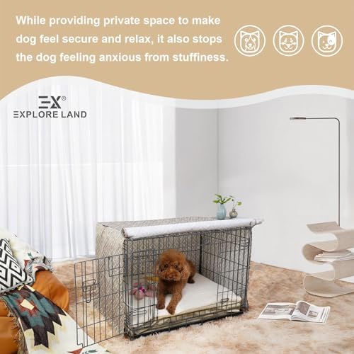 Explore Land Pattern Dog Crate Cover, 30 Inches - Image 6