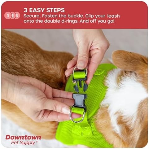 Downtown Pet Supply Step in Dog Harness, Atomic Yellow - Image 4