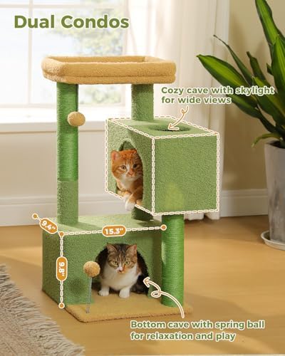 Small Cat Tree for Kittens, 32 in Cat Tower - Image 4