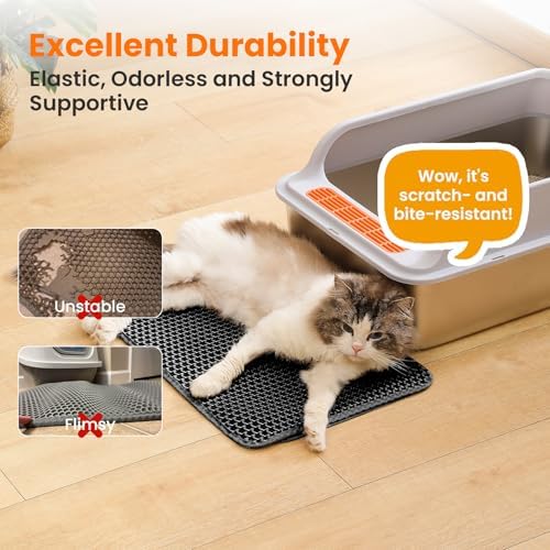 Small Cat Litter Mat, Double Layer Honeycomb Litter Box Mat - Image 6
