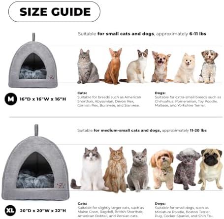 Best Pet Supplies Cat Bed for Indoor Cat, Domed Tent House - Image 4