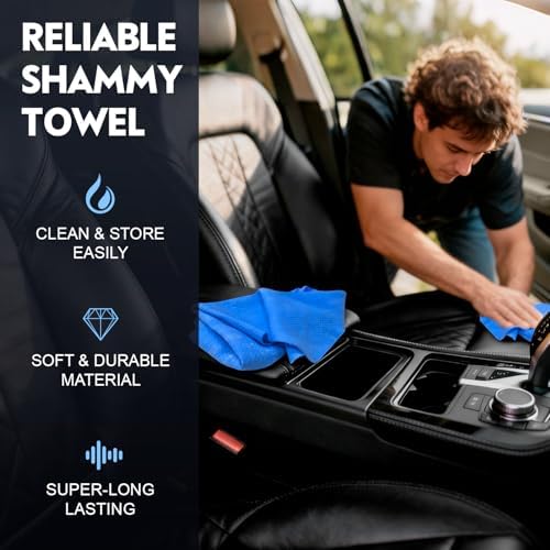 ARTIPOLY Premium Shammy Towel for Car Drying 2pk-Super Absorbent Chamois - Image 5