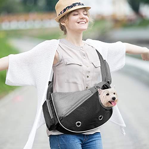 PetAmi Small Dog Sling Carrier, Puppy Cat Hands-Free Purse, 5 lb - Image 5